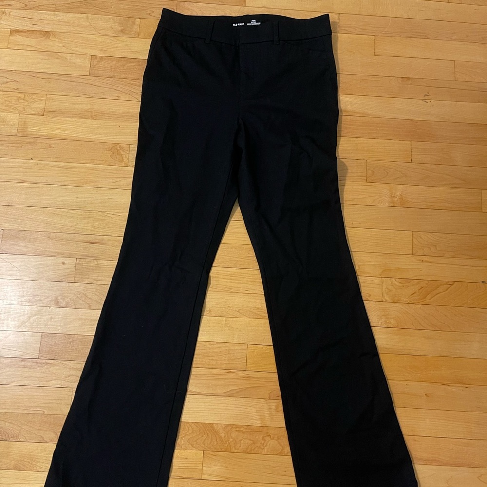OLD NAVY Black flared work pants
